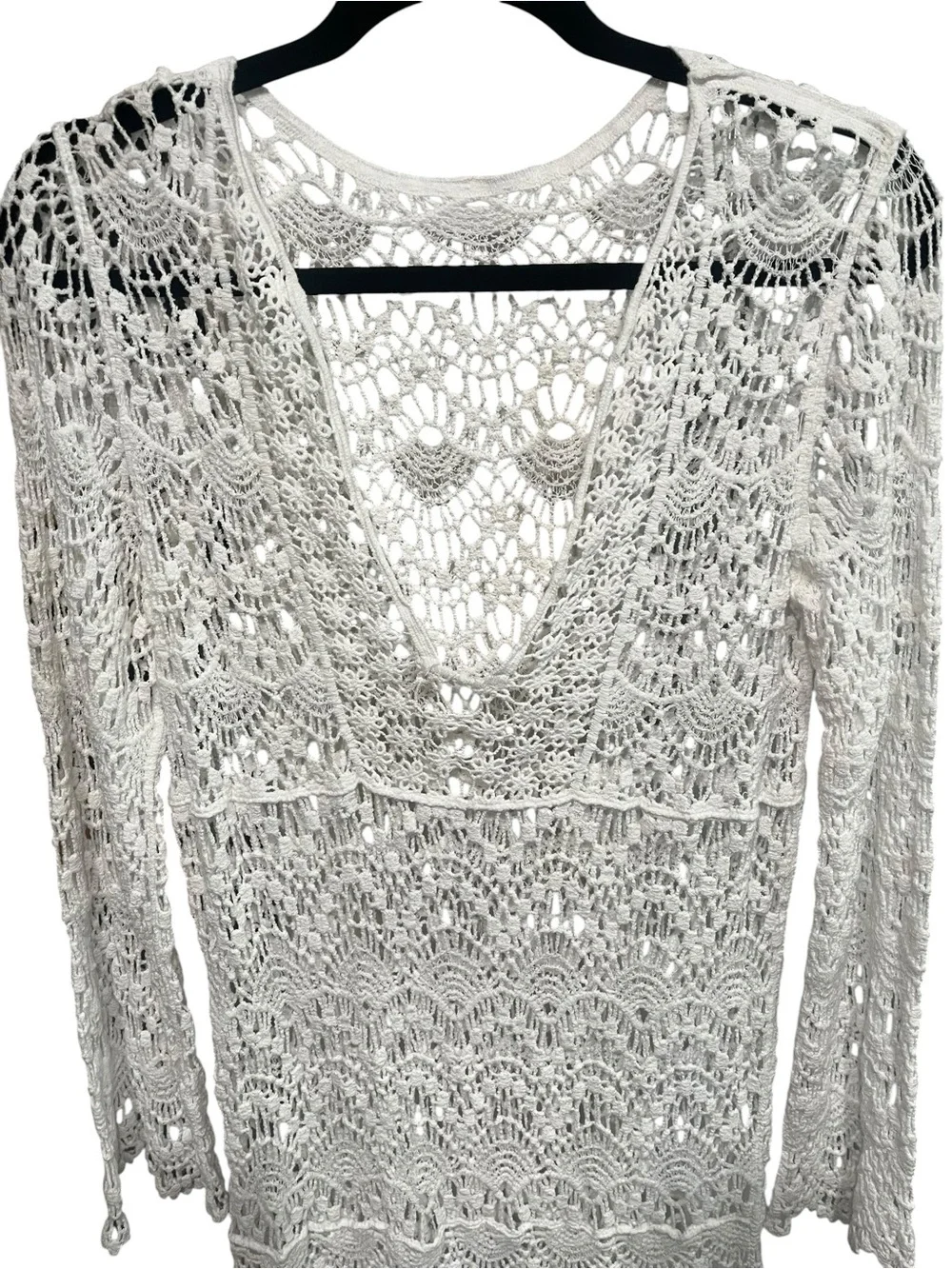 Crochet White Cover-Up Dress